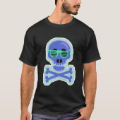 Stutter Shades Funny Illustriert Skull T-Shirt (Vorderseite)