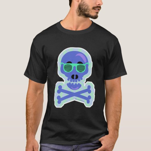 Stutter Shades Funny Illustriert Skull T-Shirt (Vorderseite)
