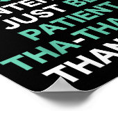 Stutter Stuttering Awareness Please Don't Finish M Poster (Ecke)