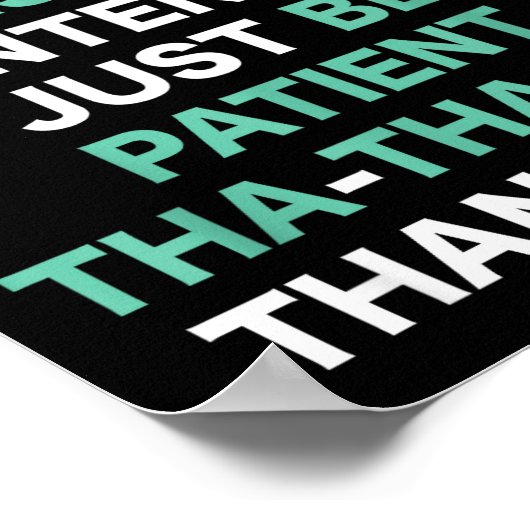 Stutter Stuttering Awareness Please Don't Finish M Poster (Ecke)