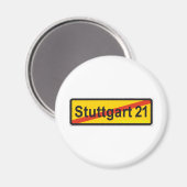 Stuttgart 21 magnet (Vorderseite/Rückseite)