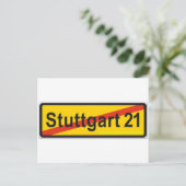 Stuttgart 21 postkarte (Stehend Vorderseite)