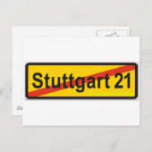 Stuttgart 21 postkarte (Vorne/Hinten)
