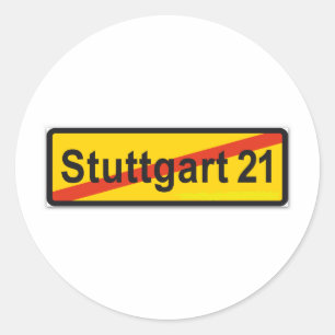 Stuttgart 21 runder aufkleber