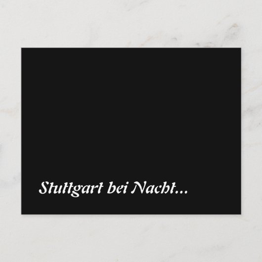 Stuttgart bei Nacht Postkarte (Vorderseite)