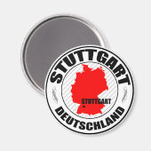Stuttgart Briefmarke A002 Magnet (Vorderseite/Rückseite)