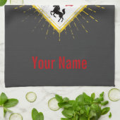 Stuttgart City Germany Retro Skyline Vintag Geschirrtuch (Gefaltet)