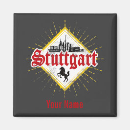Stuttgart City Germany Retro Skyline Vintag Magnet
