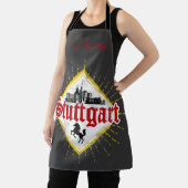 Stuttgart City Germany Retro Skyline Vintag Schürze (InSitu)