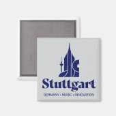 Stuttgart Deutschland Europa Magnet (Vorderseite/Rückseite)