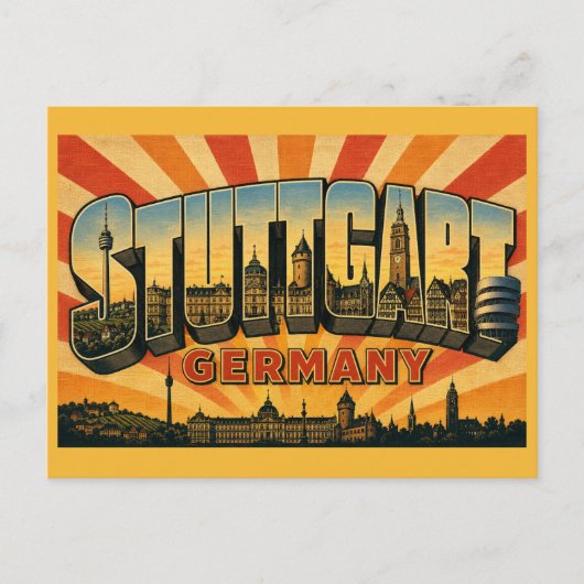 Stuttgart Deutschland Fernsehturm Postkarte (Vorderseite)