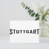 Stuttgart Deutschland Icon Postkarte (Stehend Vorderseite)
