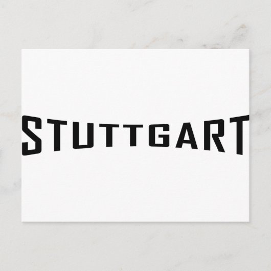 Stuttgart Deutschland Icon Postkarte (Vorderseite)