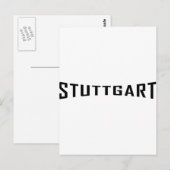 Stuttgart Deutschland Icon Postkarte (Vorne/Hinten)