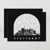 Stuttgart Deutschland Skyline Postkarte (Vorne/Hinten)