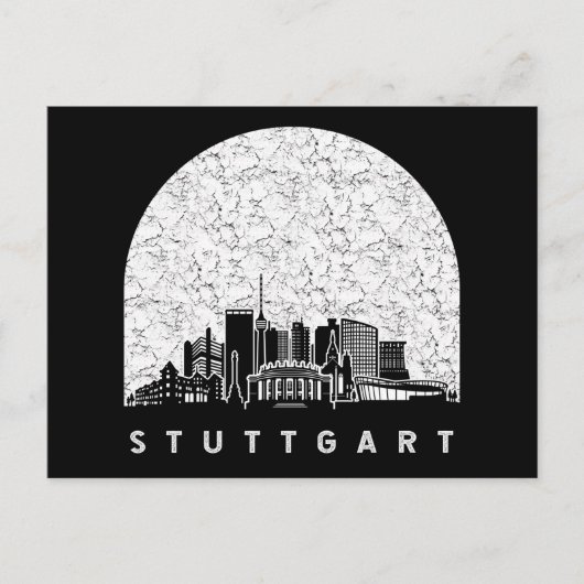 Stuttgart Deutschland Skyline Postkarte (Vorderseite)