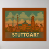 Stuttgart Deutschland Stadt Kunst Poster (Vorne)