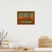 Stuttgart Deutschland Stadt Kunst Poster (Küche)