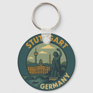Stuttgart Deutschland Stadt Kunst Schlüsselanhänger
