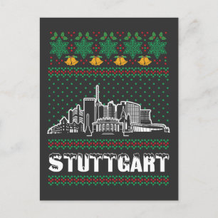 Stuttgart Deutschland Ugly Christmas Postkarte