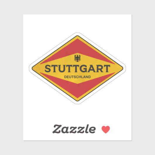 Stuttgart Deutschland Vintag Aufkleber (Blatt)