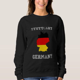 Stuttgart Deutschland Vintage Deutschland Flagge K Sweatshirt