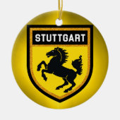 Stuttgart-Flagge Keramik Ornament (Vorne)