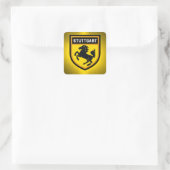 Stuttgart-Flagge Quadratischer Aufkleber (Tasche)