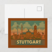 Stuttgart Germany City Art Postkarte (Vorne/Hinten)