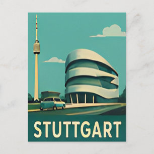 🚗 STUTTGART — Moderne Architektur & Automobil  Postkarte
