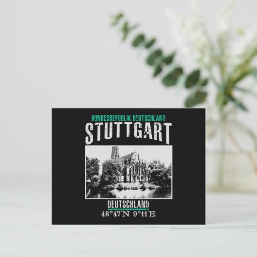 Stuttgart Postkarte (Stehend Vorderseite)
