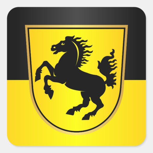 Stuttgart Quadratischer Aufkleber (Vorderseite)
