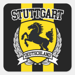 Stuttgart Quadratischer Aufkleber