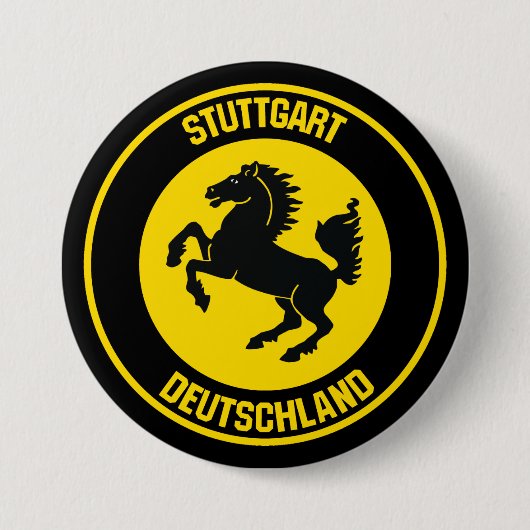 Stuttgart-RundEmblem Button (Vorderseite)