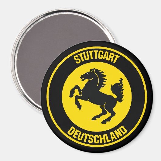Stuttgart-RundEmblem Magnet (Vorderseite/Rückseite)