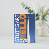 Stuttgart sagt Hallo 2.0 Postkarte (Stehend Vorderseite)