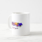 Stuttgart skyline im Watercolor Kaffeetasse (Vorderseite Links)