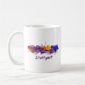 Stuttgart skyline im Watercolor Kaffeetasse (Links)