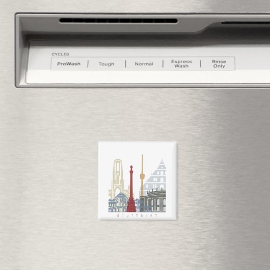 Stuttgart skyline poster magnet (In Situ (Geschirrspüler))