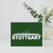 Stuttgart Stadt Skyline - Postkarte (Stehend Vorderseite)