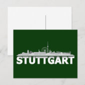 Stuttgart Stadt Skyline - Postkarte (Vorne/Hinten)