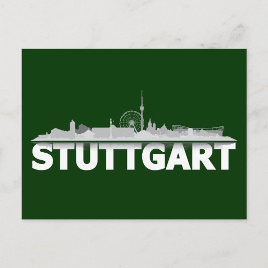 Stuttgart Stadt Skyline - Postkarte (Vorderseite)