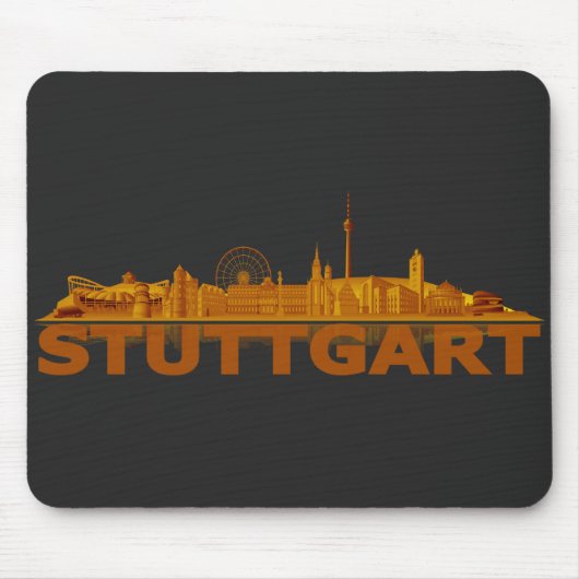 Stuttgart Stadt Skyline - sonstige Geschenkideen Mousepad (Vorne)