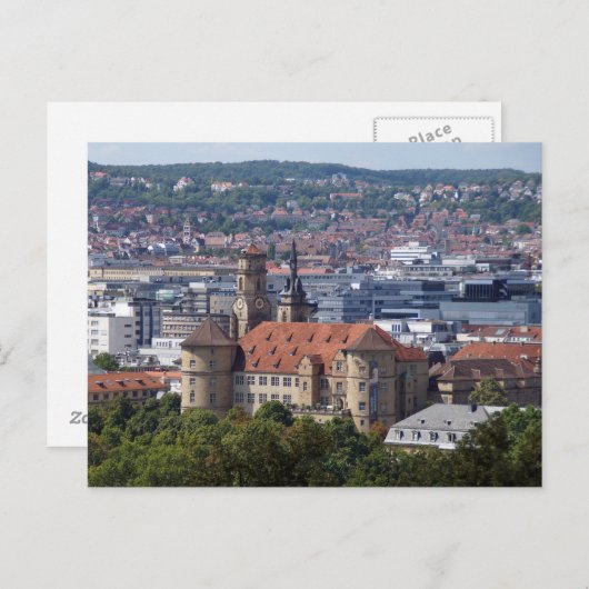 Stuttgart Stadtansicht - Altes Schloss Postkarte (Vorne/Hinten)