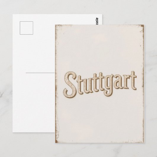 Stuttgart Vintag Postkarte (Vorne/Hinten)