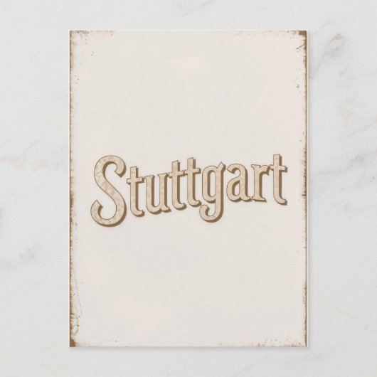 Stuttgart Vintag Postkarte (Vorderseite)