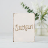 Stuttgart Vintage Postkarte (Stehend Vorderseite)