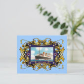 Stuttgart Vintages Dampfschiff Fahrgastschiff Postkarte (Stehend Vorderseite)