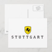Stuttgart Wappen Postkarte (Vorne/Hinten)