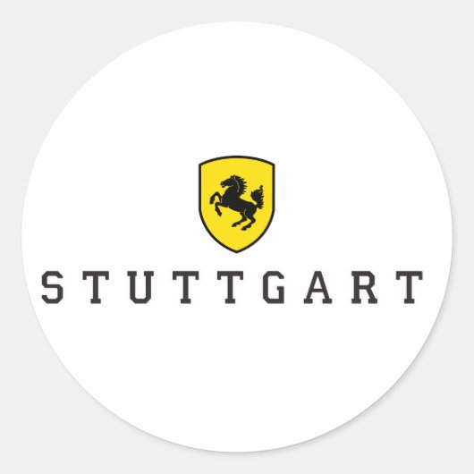 Stuttgart Wappen Stuttgarter Wappen Runder Aufkleber (Vorderseite)